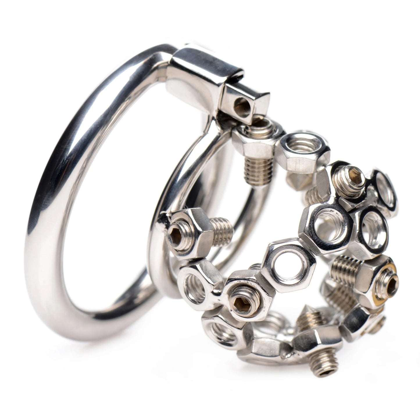 BOLTED CHASTITY CAGE WITH SPIKES