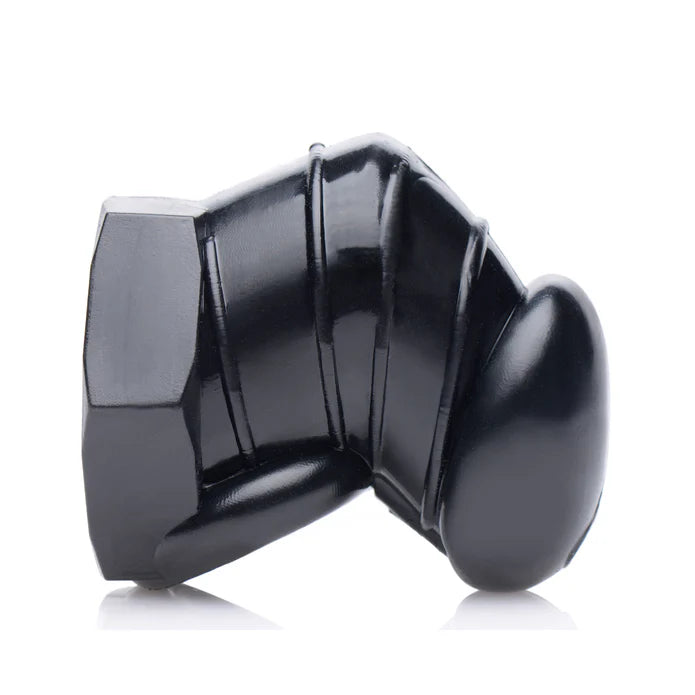Detained Black Restrictive Rubber Chastity Cage