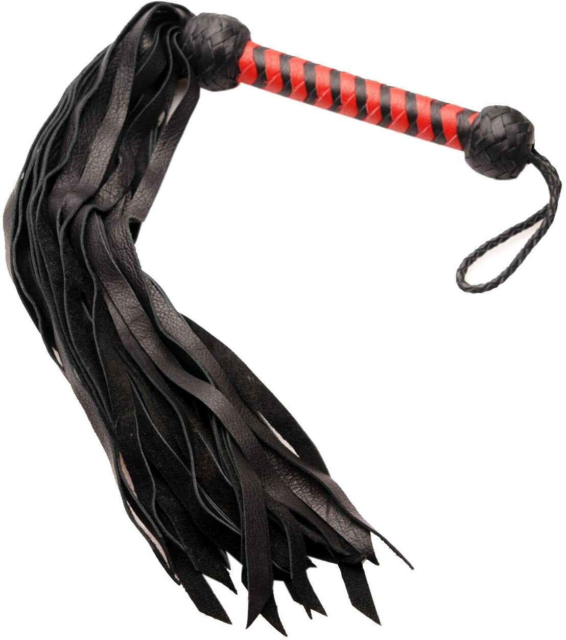 Leather Premium Deerskin Flogger Red/Black Main Image