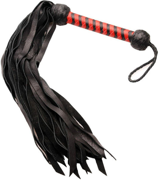 Leather Premium Deerskin Flogger Red/Black Main Image