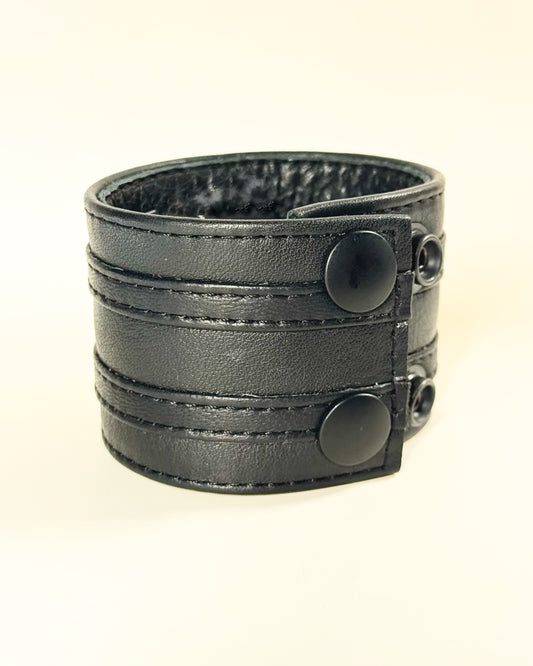 LEATHER NYLON WRIST CUFF