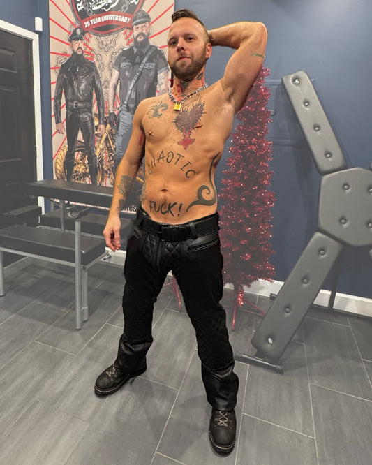 Limited Edition Rough Leather Motorcycle Pants