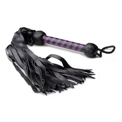 Leather Premium Deerskin Flogger Purple/Black Main Image