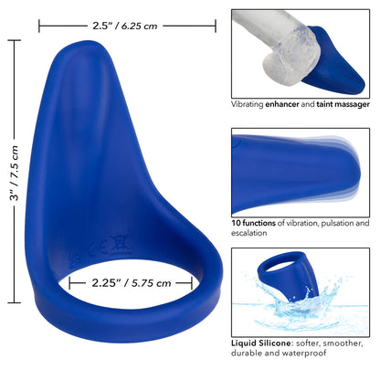 LIQUID SILICONE VIBRATING PERINEUM MASSAGER & RING