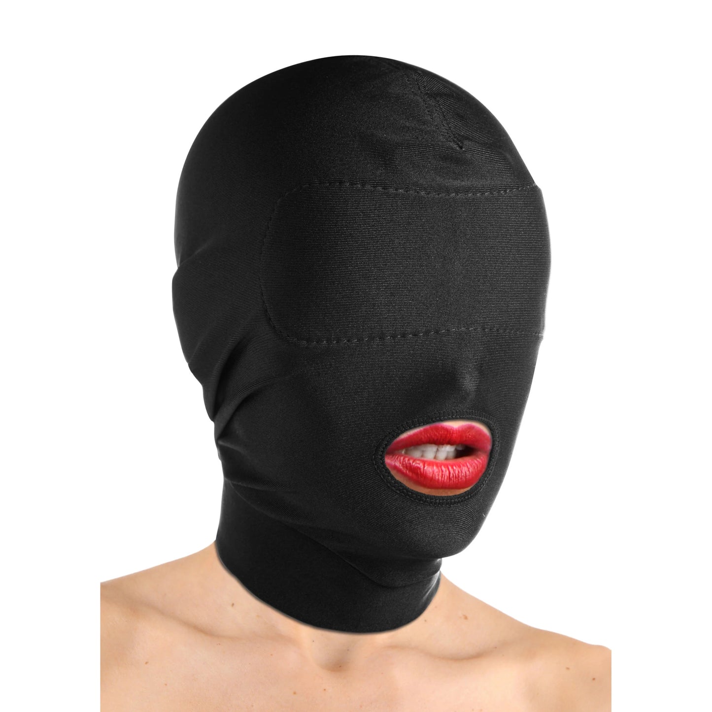 Open Mouth Hood With Padded Blindfold