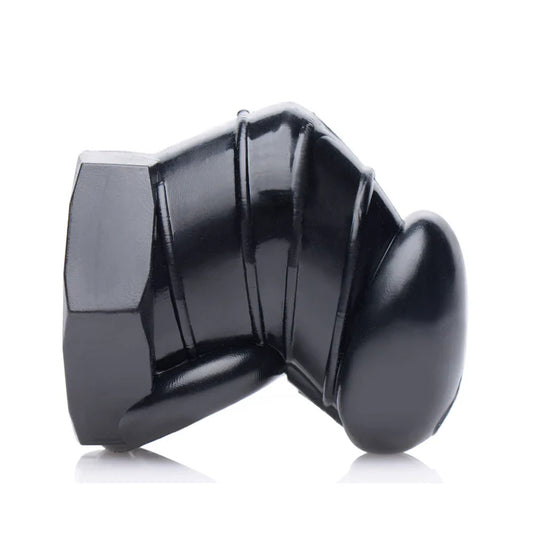 Detained Black Restrictive Rubber Chastity Cage