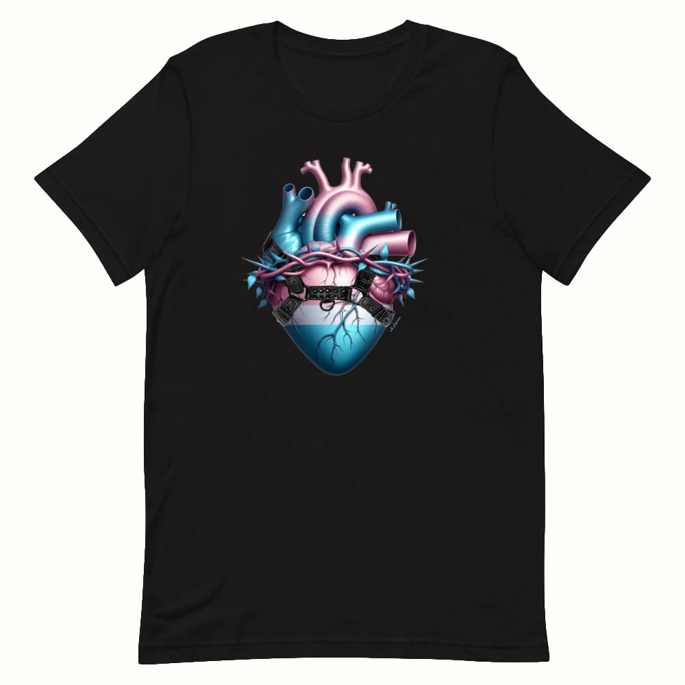 Leather Trans Heart T-Shirt