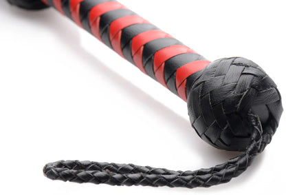 Leather Premium Deerskin Flogger Red/Black